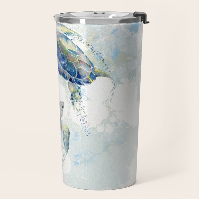 Swimming Together 2 - Sea Turtle  Travel Mug Gallery Image 2