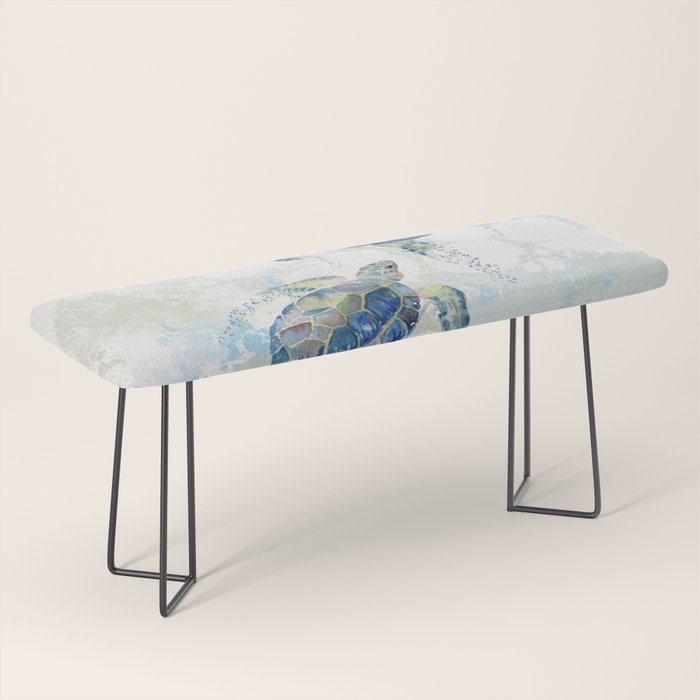 Swimming Together 2 - Sea Turtle  Bench Gallery Image 1
