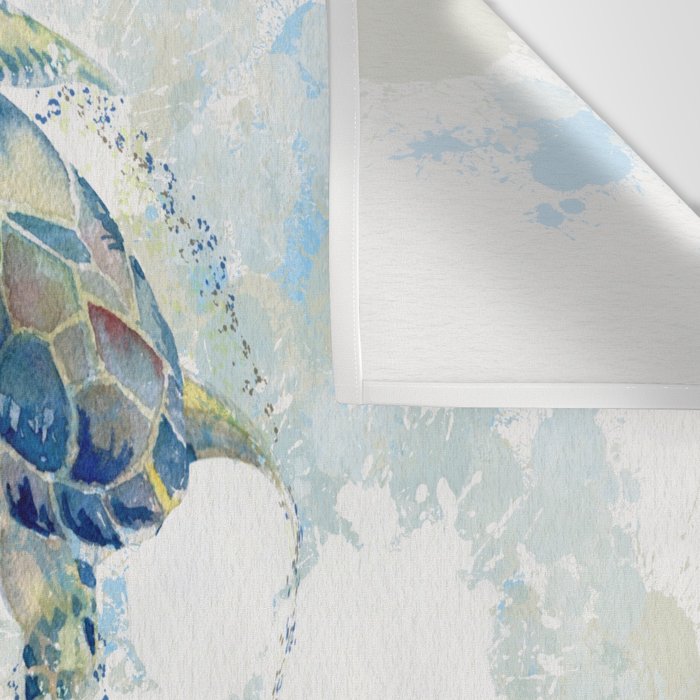 Swimming Together 2 - Sea Turtle  Wall Tapestry Gallery Image 3