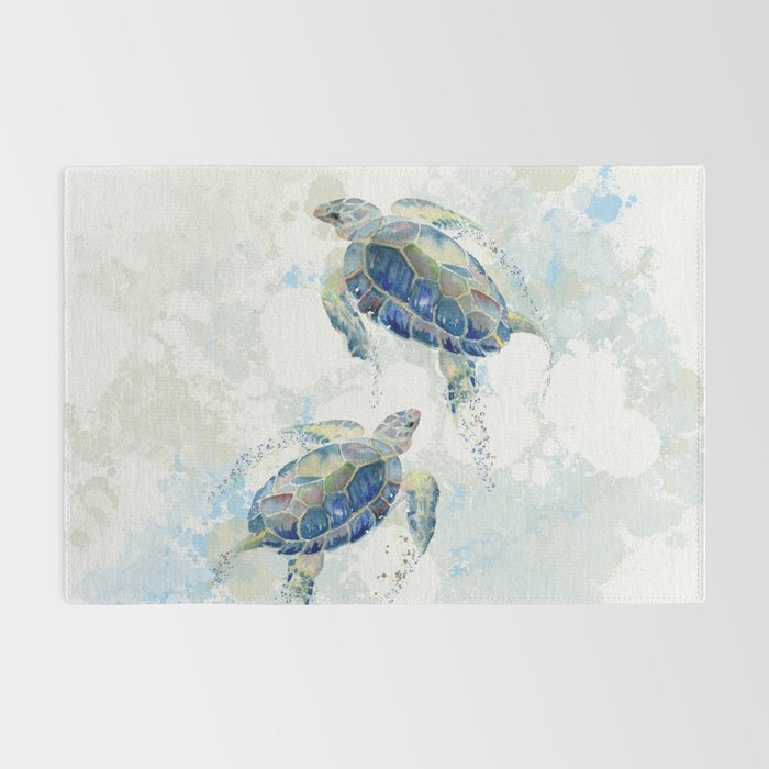 Swimming Together 2 - Sea Turtle  Rug Gallery Image 2