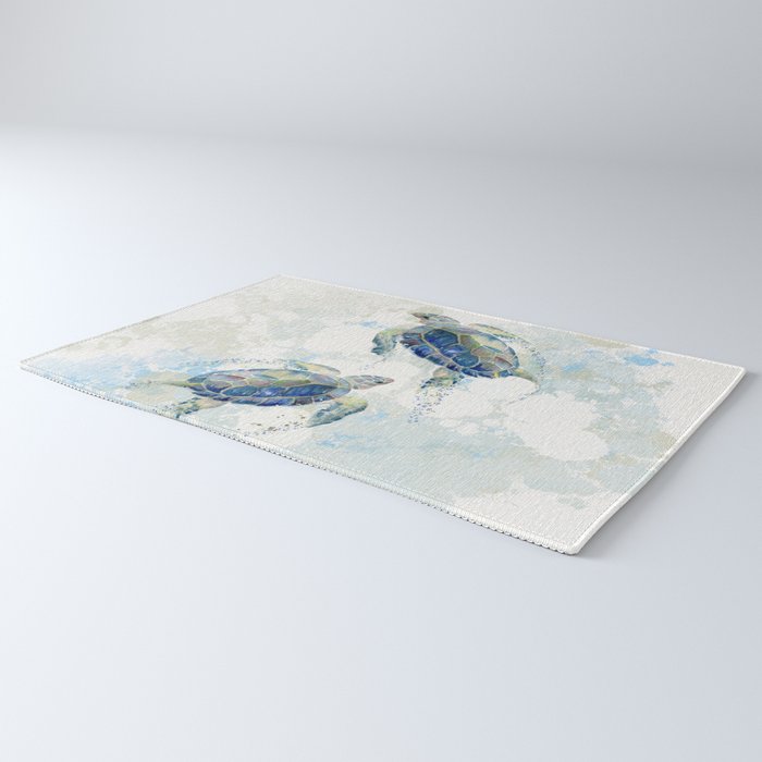 Swimming Together 2 - Sea Turtle  Rug Gallery Image 3