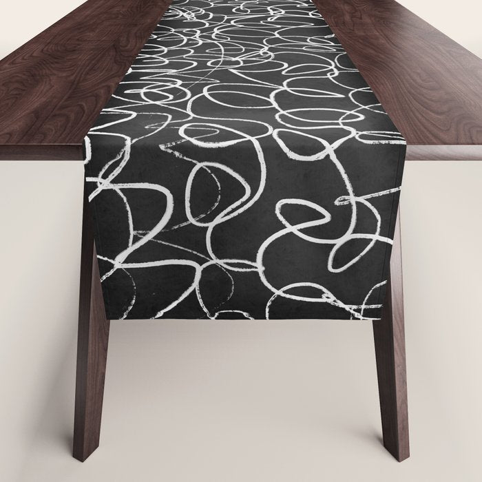 Onyx: Mid Century Abstract Art Table Runner Gallery Image 1