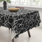 Onyx: Mid Century Abstract Art Tablecloth Gallery Image 3