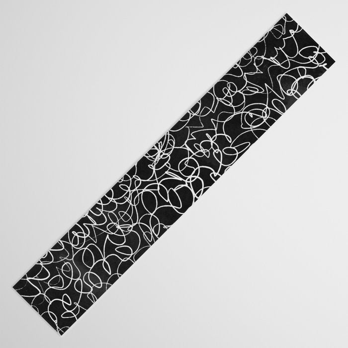 Onyx: Mid Century Abstract Art Table Runner Gallery Image 3