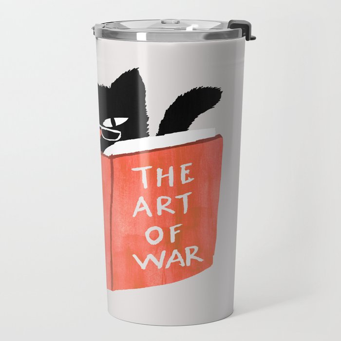 Cat reading book Travel Mug Gallery Image 2