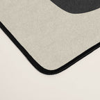 Mid Century Modern Scandinavian Pattern 592 Black and Chartreuse Desk Mat Gallery Image 4