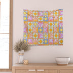 Sun and Blooms Patchwork Wall Tapestry Gallery Image 2