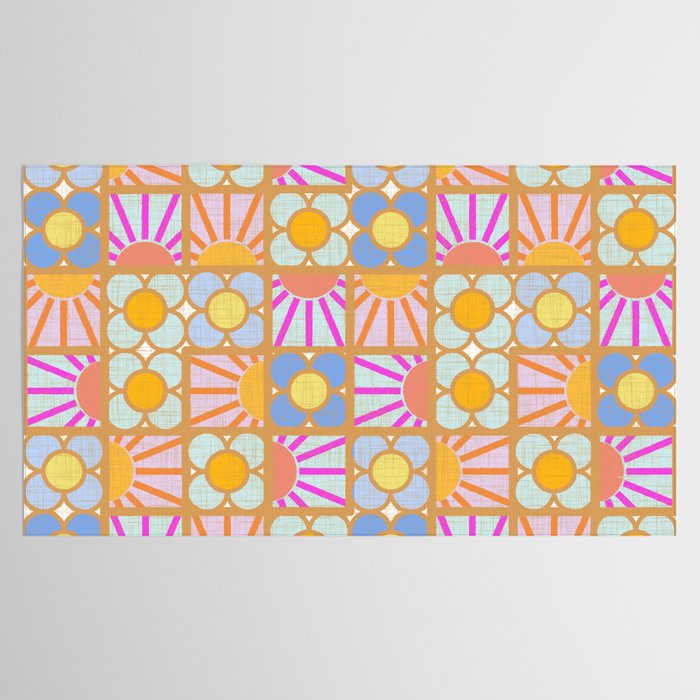 Sun and Blooms Patchwork Tablecloth Gallery Image 2