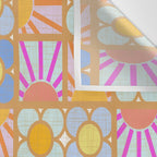 Sun and Blooms Patchwork Wall Tapestry Gallery Image 3