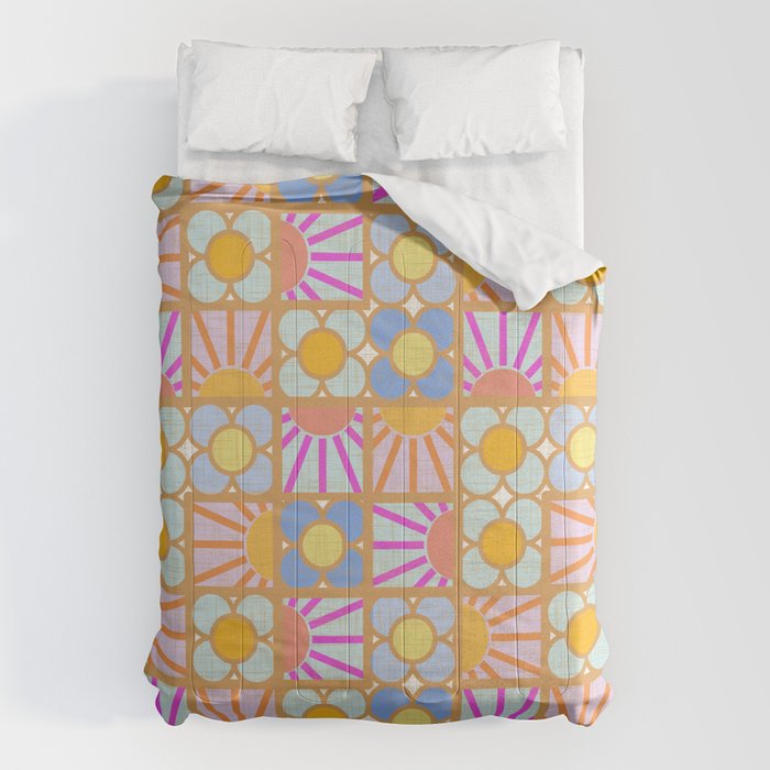 Sun and Blooms Patchwork Comforter Gallery Image 1
