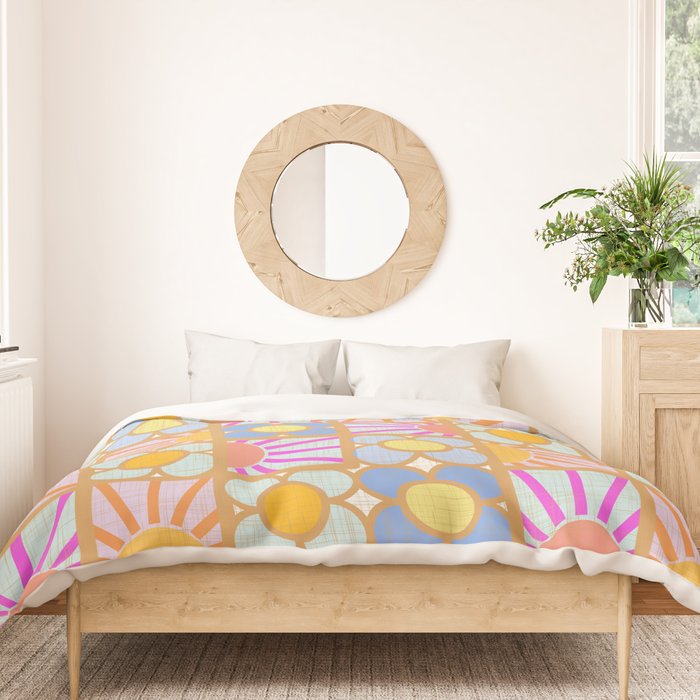 Sun and Blooms Patchwork Duvet Cover Gallery Image 3