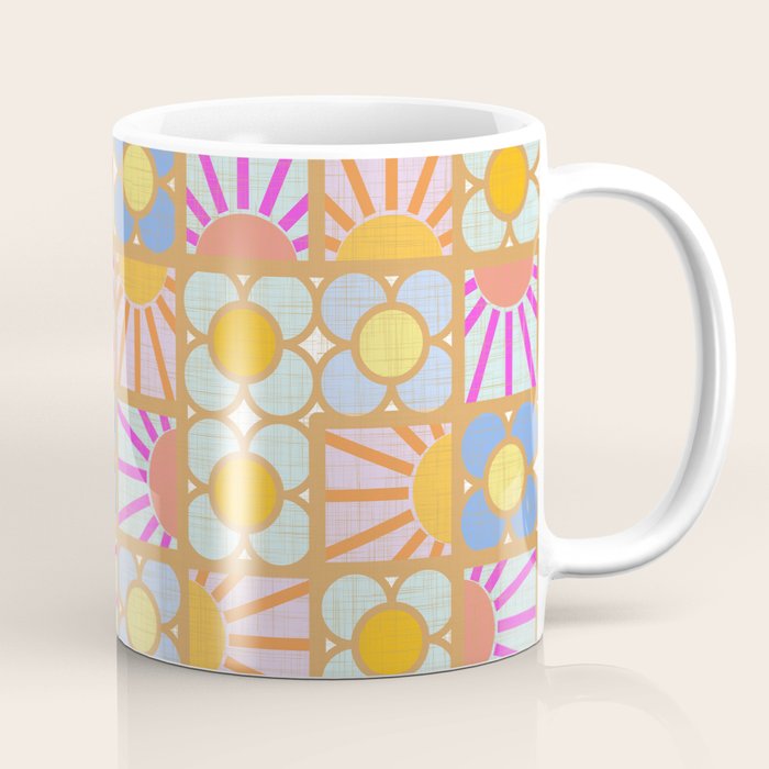 Sun and Blooms Patchwork Coffee Mug Gallery Image 1