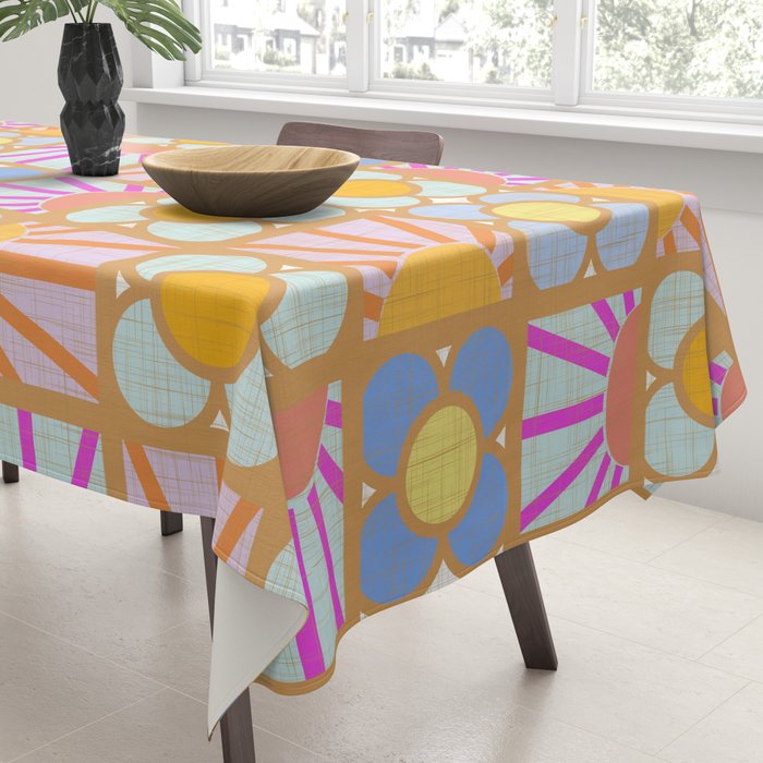 Sun and Blooms Patchwork Tablecloth Gallery Image 3