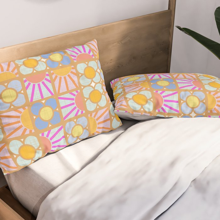 Sun and Blooms Patchwork Pillow Sham Gallery Image 2