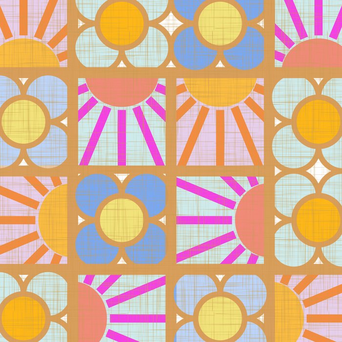 Sun and Blooms Patchwork Coffee Mug Gallery Image 2