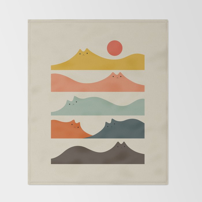 Cat Landscape 141 Throw Blanket Gallery Image 2