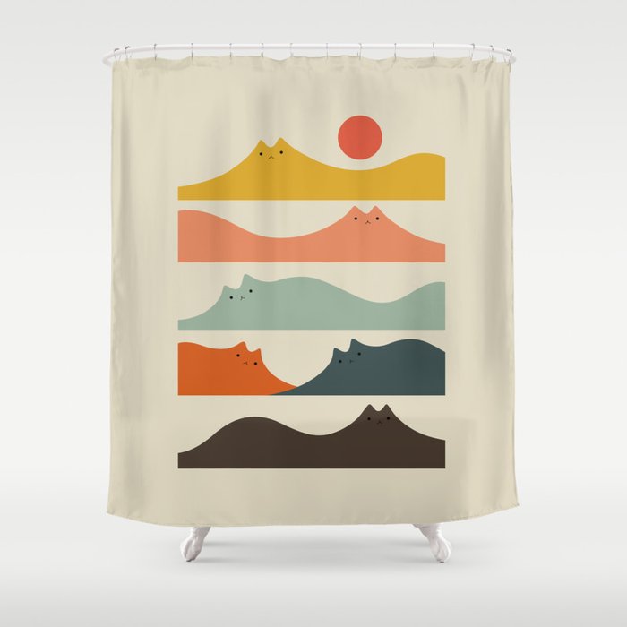 Cat Landscape 141 Shower Curtain Gallery Image 1