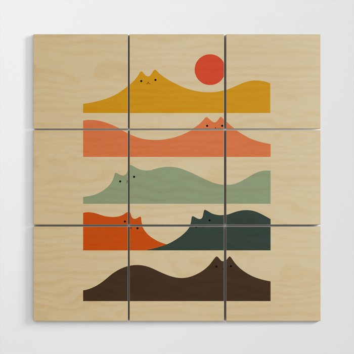 Cat Landscape 141 Wood Wall Art Gallery Image 1