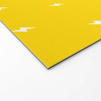 White Lightning Bolt pattern on Yellow background Welcome Mat Gallery Image 2