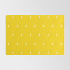 White Lightning Bolt pattern on Yellow background Rug Gallery Image 2