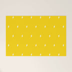 White Lightning Bolt pattern on Yellow background Welcome Mat Gallery Image 1