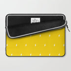 White Lightning Bolt pattern on Yellow background Laptop Sleeve Gallery Image 2