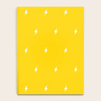 White Lightning Bolt pattern on Yellow background Notebook Gallery Image 4