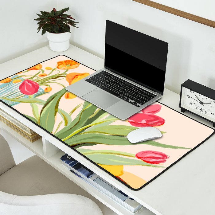 Fresh Tomatoes and Flowers Desk Mat Gallery Image 2