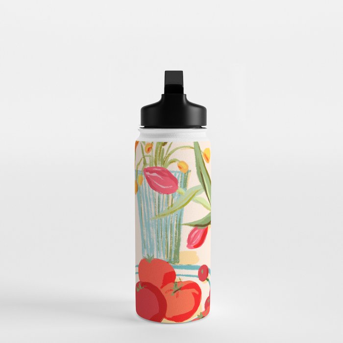 Fresh Tomatoes and Flowers Water Bottle Gallery Image 3