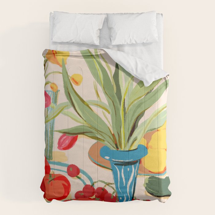 Fresh Tomatoes and Flowers Comforter Gallery Image 1