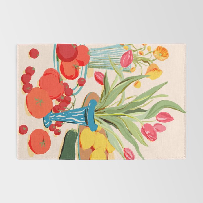 Fresh Tomatoes and Flowers Rug Gallery Image 2
