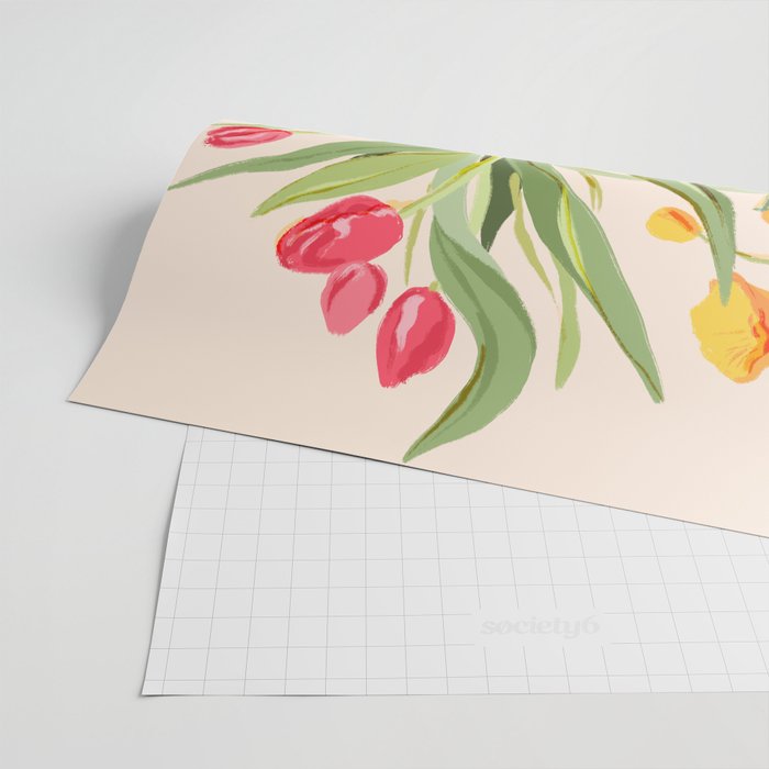 Fresh Tomatoes and Flowers Wrapping Paper Gallery Image 2