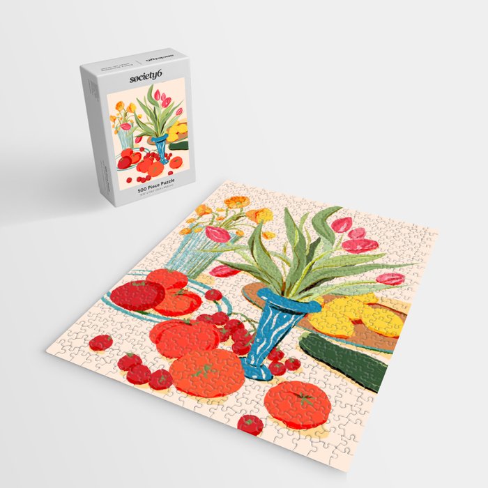 Fresh Tomatoes and Flowers Jigsaw Puzzle Gallery Image 2
