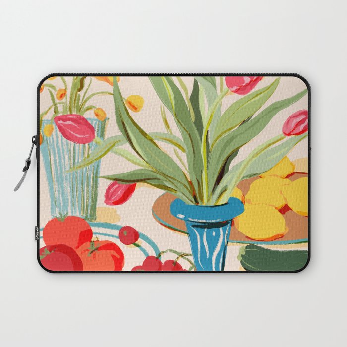 Fresh Tomatoes and Flowers Laptop Sleeve Gallery Image 1