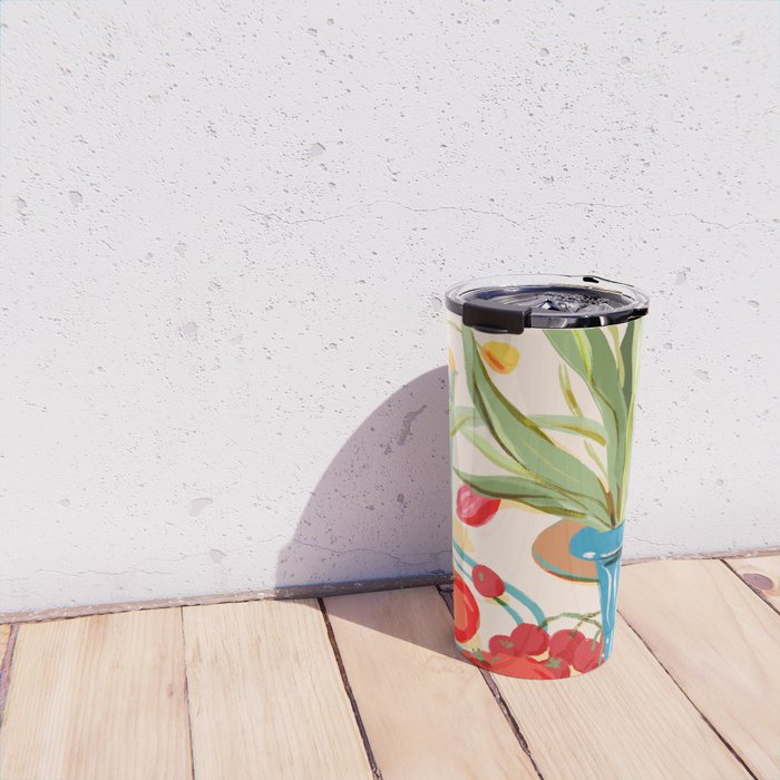 Fresh Tomatoes and Flowers Travel Mug Gallery Image 4