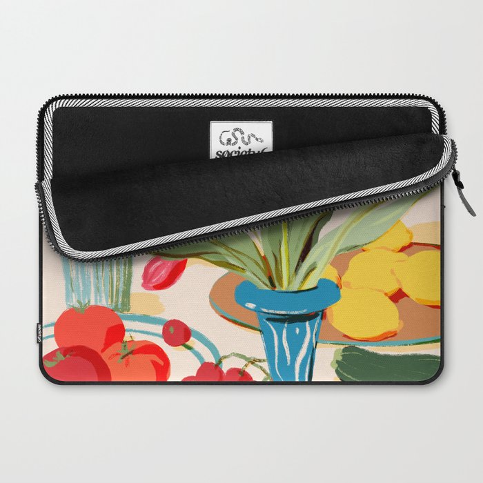 Fresh Tomatoes and Flowers Laptop Sleeve Gallery Image 2