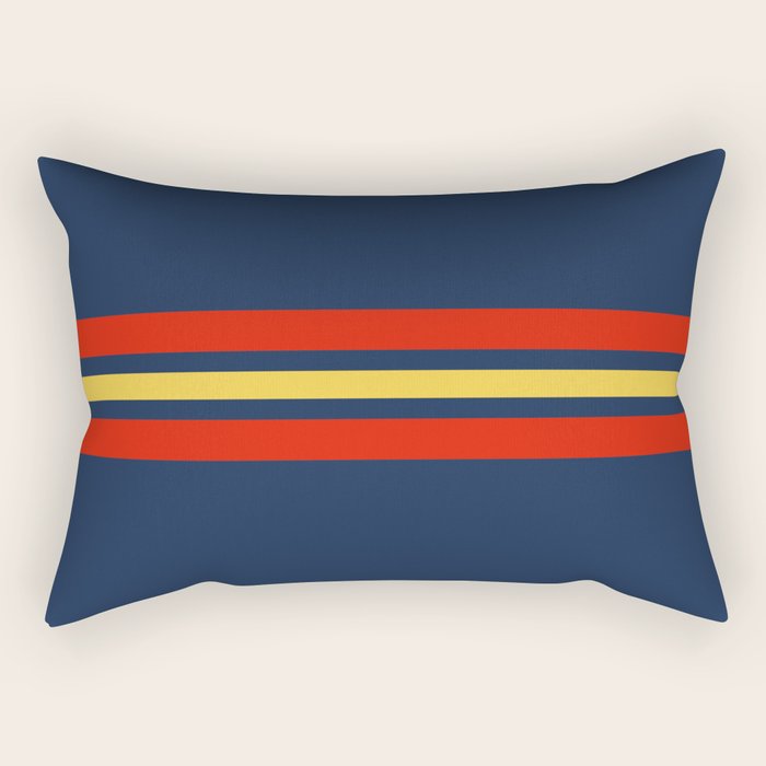 Akkorokamui - Classic Vintage Style Retro Stripes Rectangular Pillow Gallery Image 1