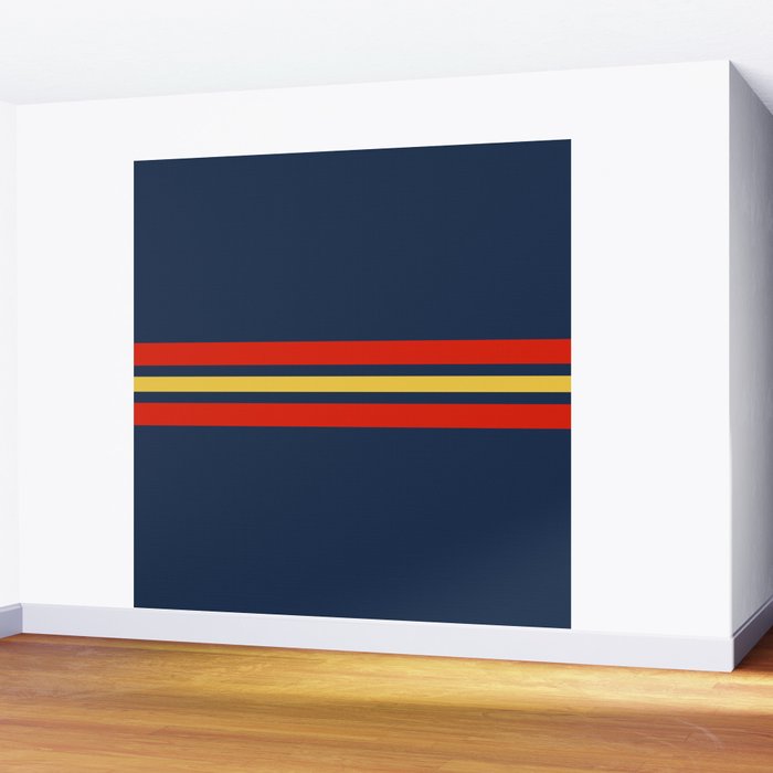 Akkorokamui - Classic Vintage Style Retro Stripes Wall Mural Gallery Image 2