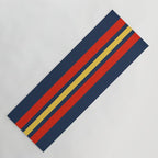 Akkorokamui - Classic Vintage Style Retro Stripes Yoga Mat Gallery Image 1
