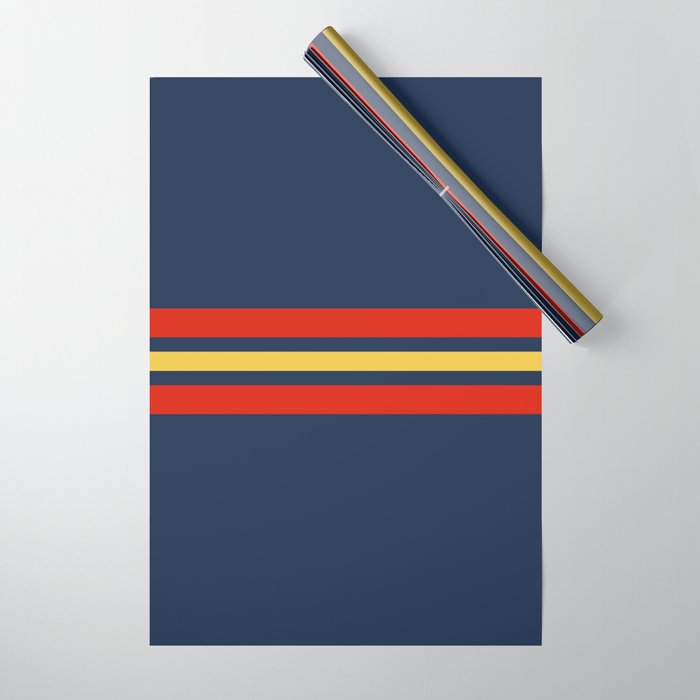 Akkorokamui - Classic Vintage Style Retro Stripes Wrapping Paper Gallery Image 1