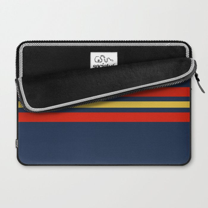 Akkorokamui - Classic Vintage Style Retro Stripes Laptop Sleeve Gallery Image 2