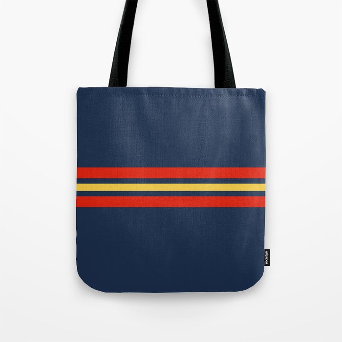 Akkorokamui - Classic Vintage Style Retro Stripes Tote Bag Gallery Image 1