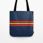 Akkorokamui - Classic Vintage Style Retro Stripes Tote Bag Gallery Image 1