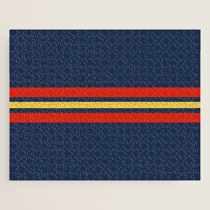 Akkorokamui - Classic Vintage Style Retro Stripes Jigsaw Puzzle Gallery Image 1
