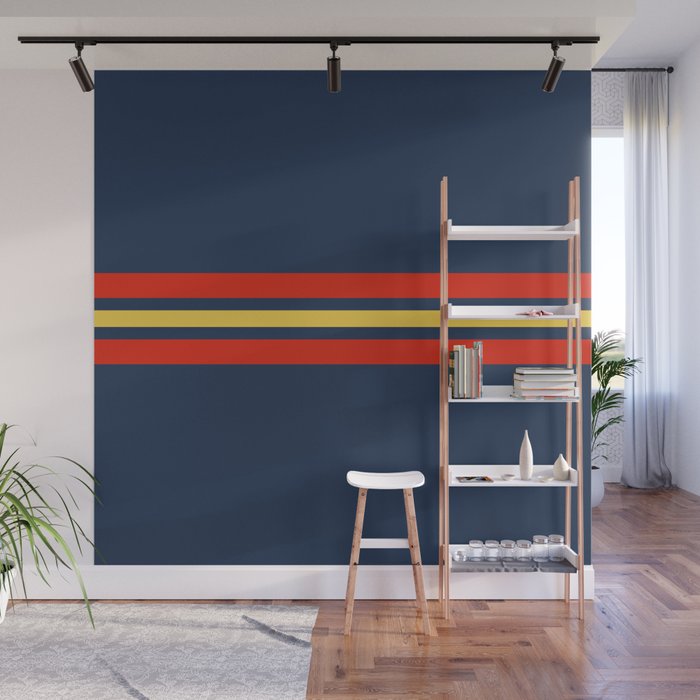 Akkorokamui - Classic Vintage Style Retro Stripes Wall Mural Gallery Image 1