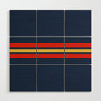 Akkorokamui - Classic Vintage Style Retro Stripes Wood Wall Art Gallery Image 1