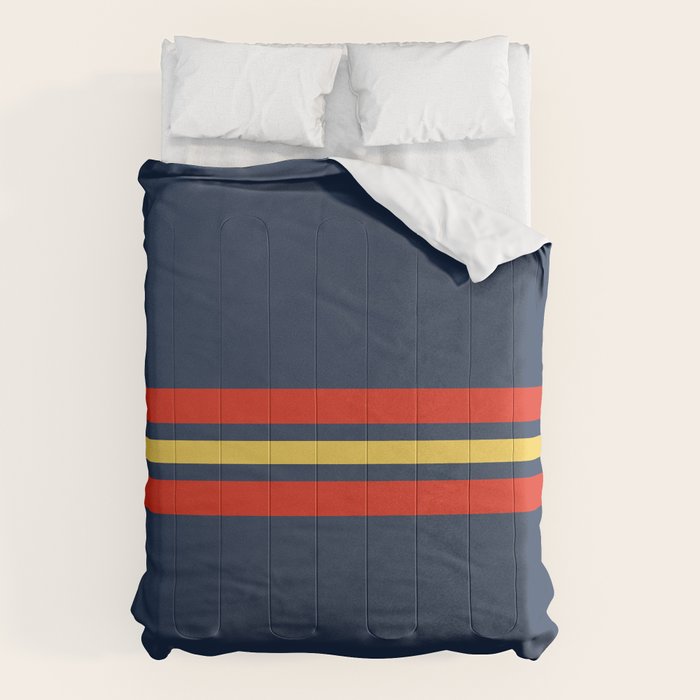 Akkorokamui - Classic Vintage Style Retro Stripes Comforter Gallery Image 6