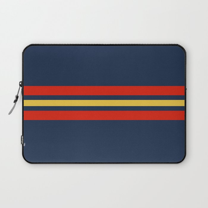 Akkorokamui - Classic Vintage Style Retro Stripes Laptop Sleeve Gallery Image 1