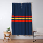Akkorokamui - Classic Vintage Style Retro Stripes Window Curtain Gallery Image 5