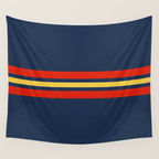 Akkorokamui - Classic Vintage Style Retro Stripes Wall Tapestry Gallery Image 4